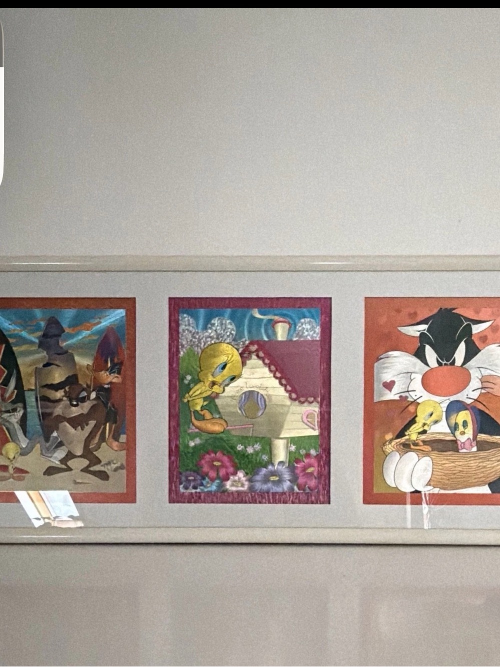 Warner Bros. Looney Tunes Framed Matted Signed Prints Set of 3 Bugs Tweety